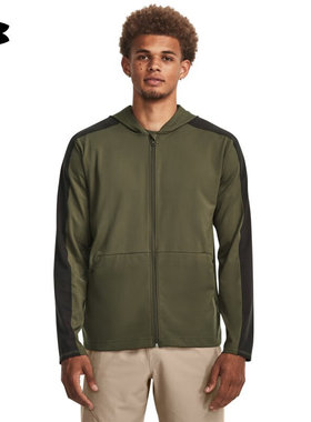 安德玛官方秋季新款男子运动休闲弹力柔软针织连帽外套1379674AD