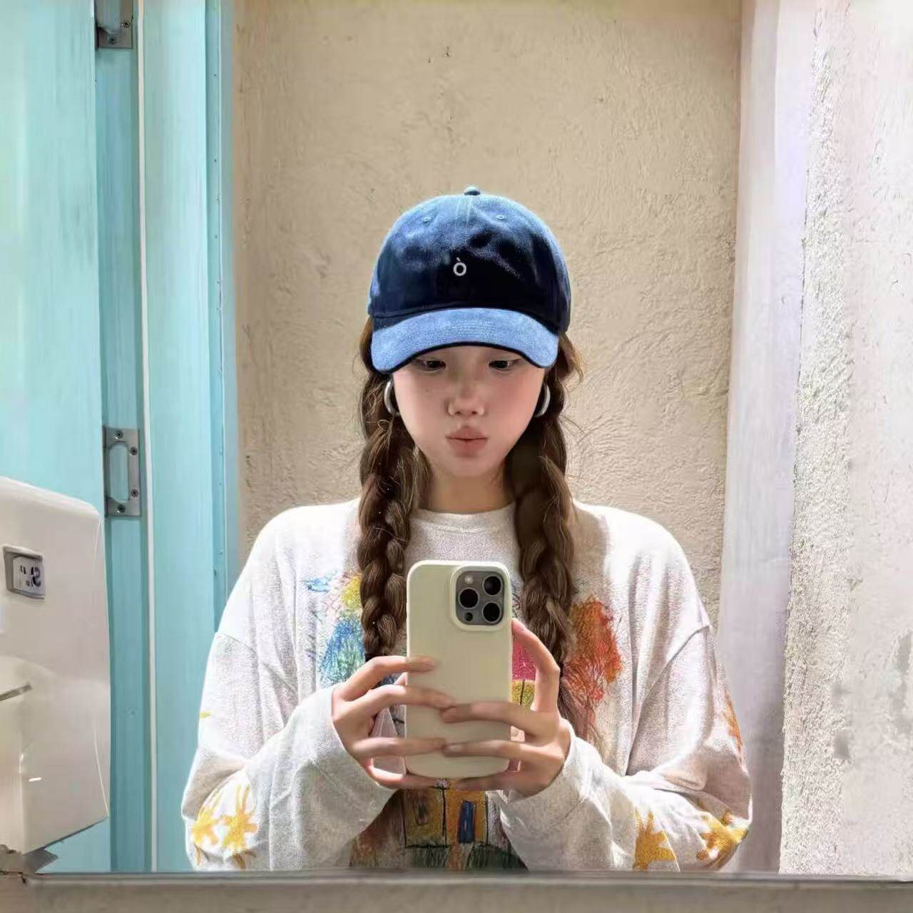 藏青色宽檐棒球帽女款防晒遮阳小
