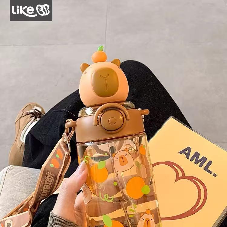 卡皮巴拉可爱少儿夏天女孩吸管