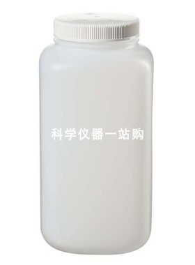 nalgene耐洁 2123-0010 HDPE大广口方形瓶 4L 带白色PP螺旋盖