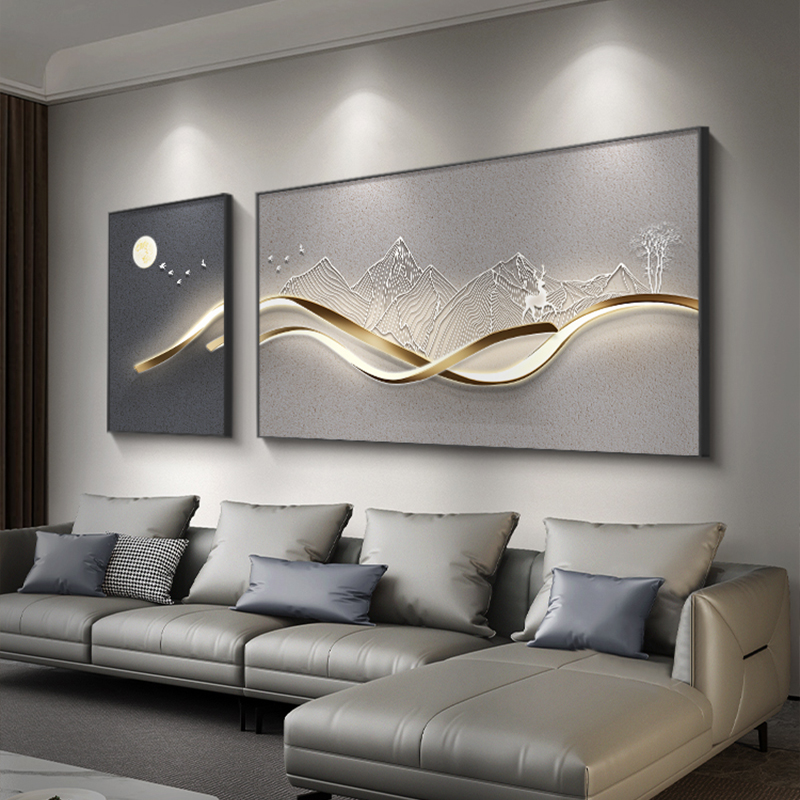 简约客厅装饰画靠山抽象