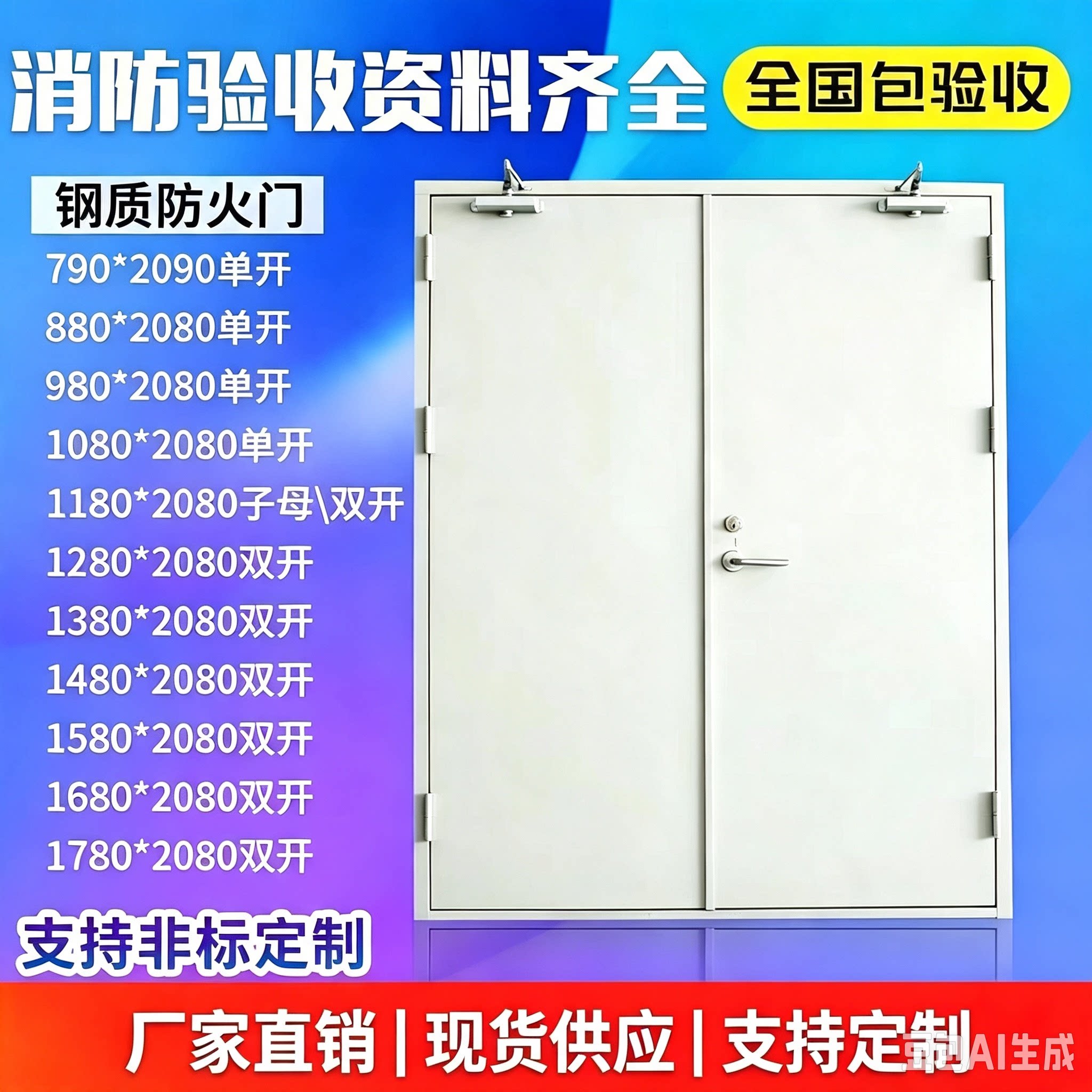 钢制质防火门防火窗安祥防火门图片