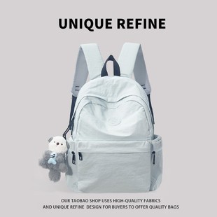 0906#新品 2025新款户外旅行背包女轻便百搭双肩包大学生通勤书包