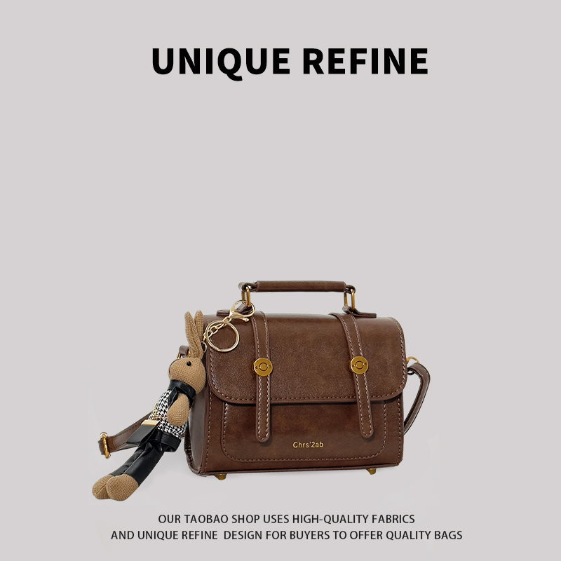 2025新款斜挎包女韩系复古单肩包