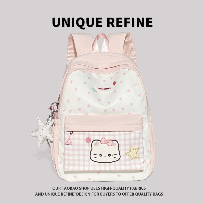 0810#新品 双肩包女高颜值可爱小学生书包女生初中生少女校园背包图片