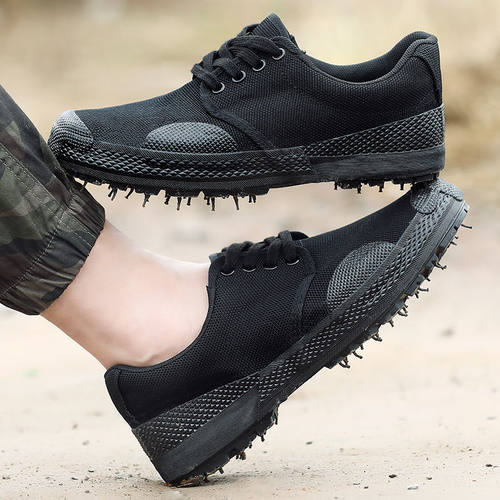 博峰3527低帮黑色迷彩解放鞋