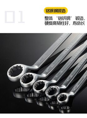 龙德信 高档镜面梅花扳手 精品手动工具 汽车养护好帮手