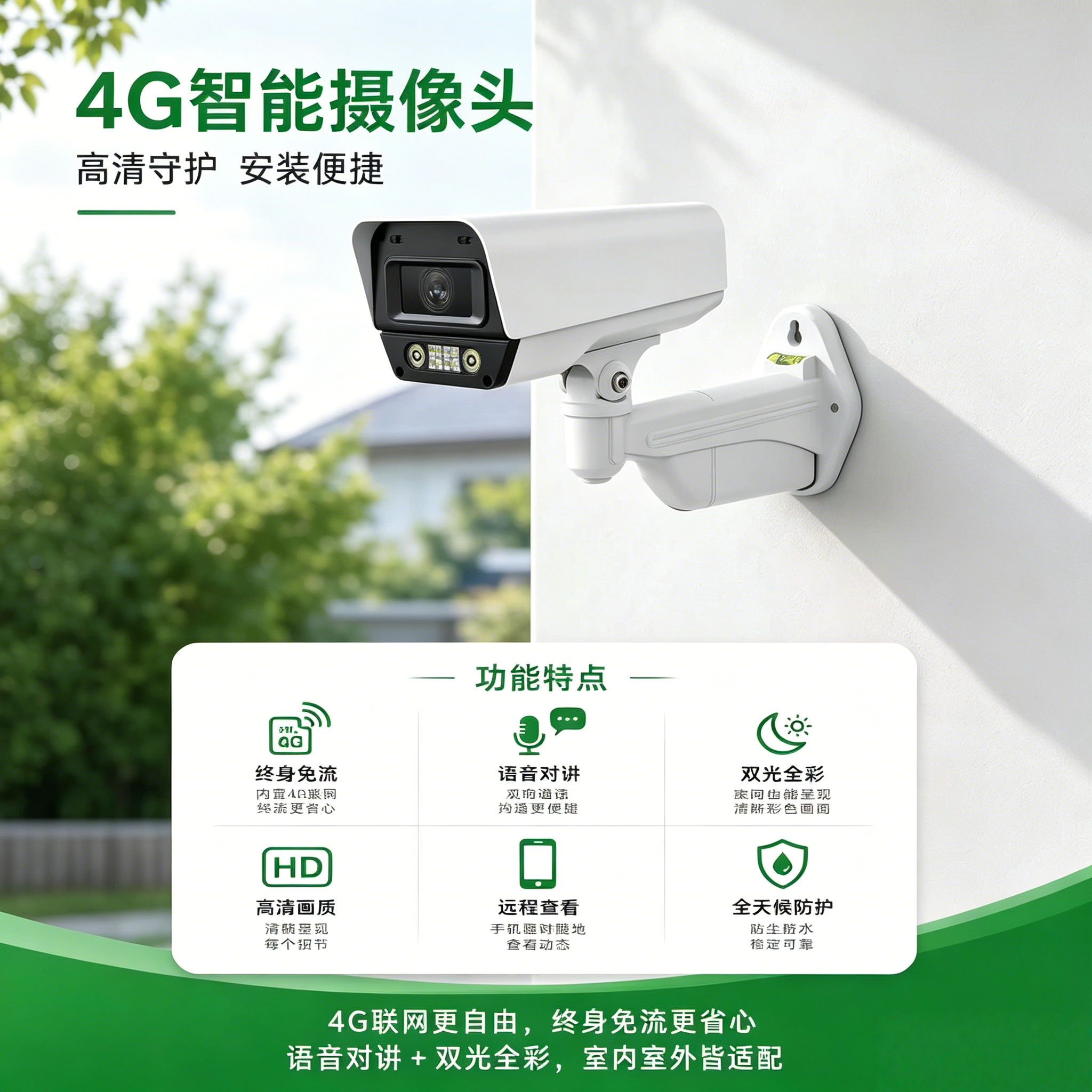 双光全彩4G超清像素枪机