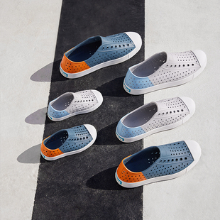 时尚 Jefferson童鞋 拼色梯度洞洞鞋 夏季 特价 沙滩鞋 清仓native