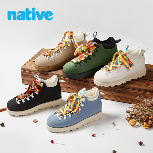 native轻户外马丁靴高帮鞋防水