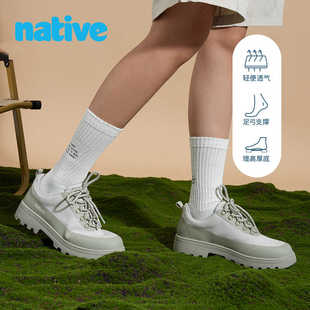 系带防滑防水徒步鞋 native男鞋 轻便透气户外登山鞋 鞋 低帮工装
