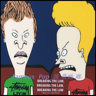 动画《瘪四与大头蛋》Beavis and Butthead泰国波普艺术装饰挂画