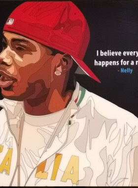 尼力Nelly美说唱嘻哈饶舌歌手泰国FamousPop波普艺术装饰挂画