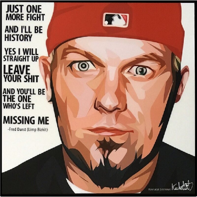 famouspop波普明星画 limp bizkit 主唱fred durst弗雷德-德斯特