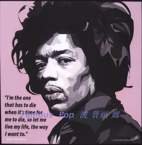 波普艺术明星海报 挂画 吉米.亨德里克斯Jimi Hendrix