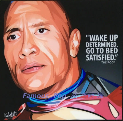 Famous Pop波普艺术装饰画 道恩.强森 巨石强森 Dwayne Johnson