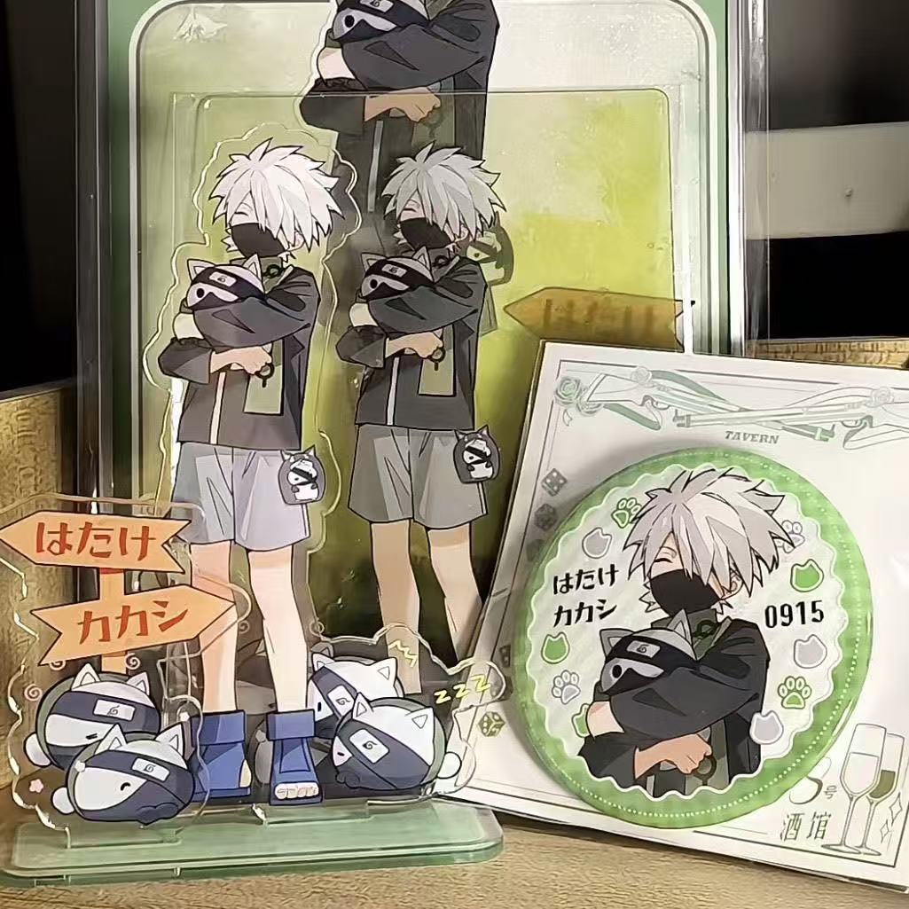 火影动漫周边旗木卡卡西同人吧唧可爱高颜值徽章立牌摆件挂件