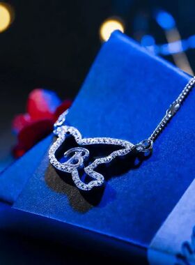 白敬亭周边粉丝白鸽精致银色项链