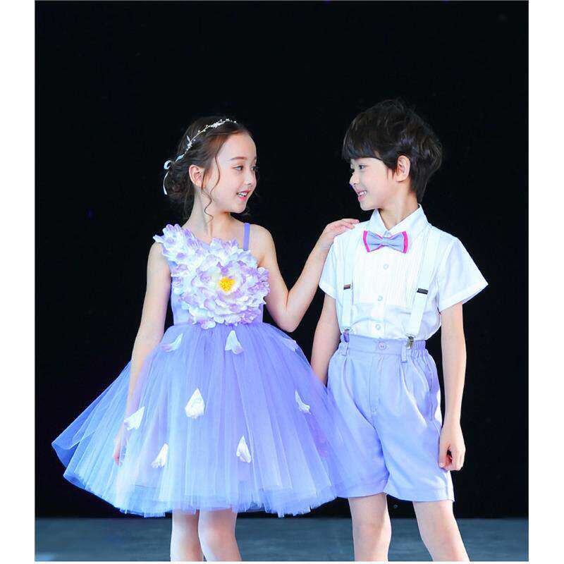 六一儿童演出服中小学生大合唱团男女朗诵表演服装幼儿园班服新款
