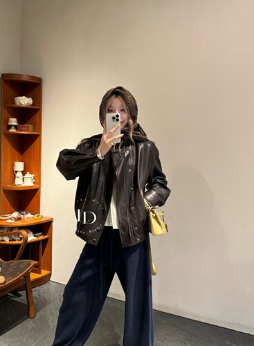 非实价2026秋季新款时尚气质高品质宽松百搭休闲显瘦皮衣外套女