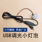 USB灯3W小夜灯手工DIY灯笼模型灯珠迷你充电宝接口调光5VLED灯泡