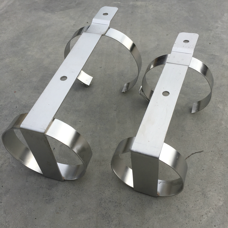 304不锈钢灭火器架子船用货叉车载固定支架挂架12568公斤底座放置