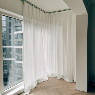 外贸窗帘成品麻布简约现代纯白色窗帘加厚成品麻布窗帘纯色清仓