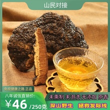 薄树芝正宗野生薄盖灵芝无柄黑芝滋补深山林芝250克可切片打粉