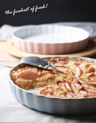 蓝莲花家居蓝粉派盘千层面器具