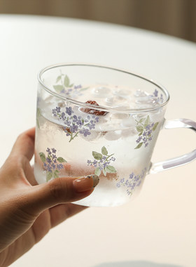 蓝莲花家居高硼硅玻璃水杯