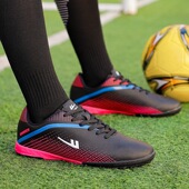 学生比赛皮面防水胶底AG短钉训练鞋 回力草地足球鞋 男女TF碎钉球鞋