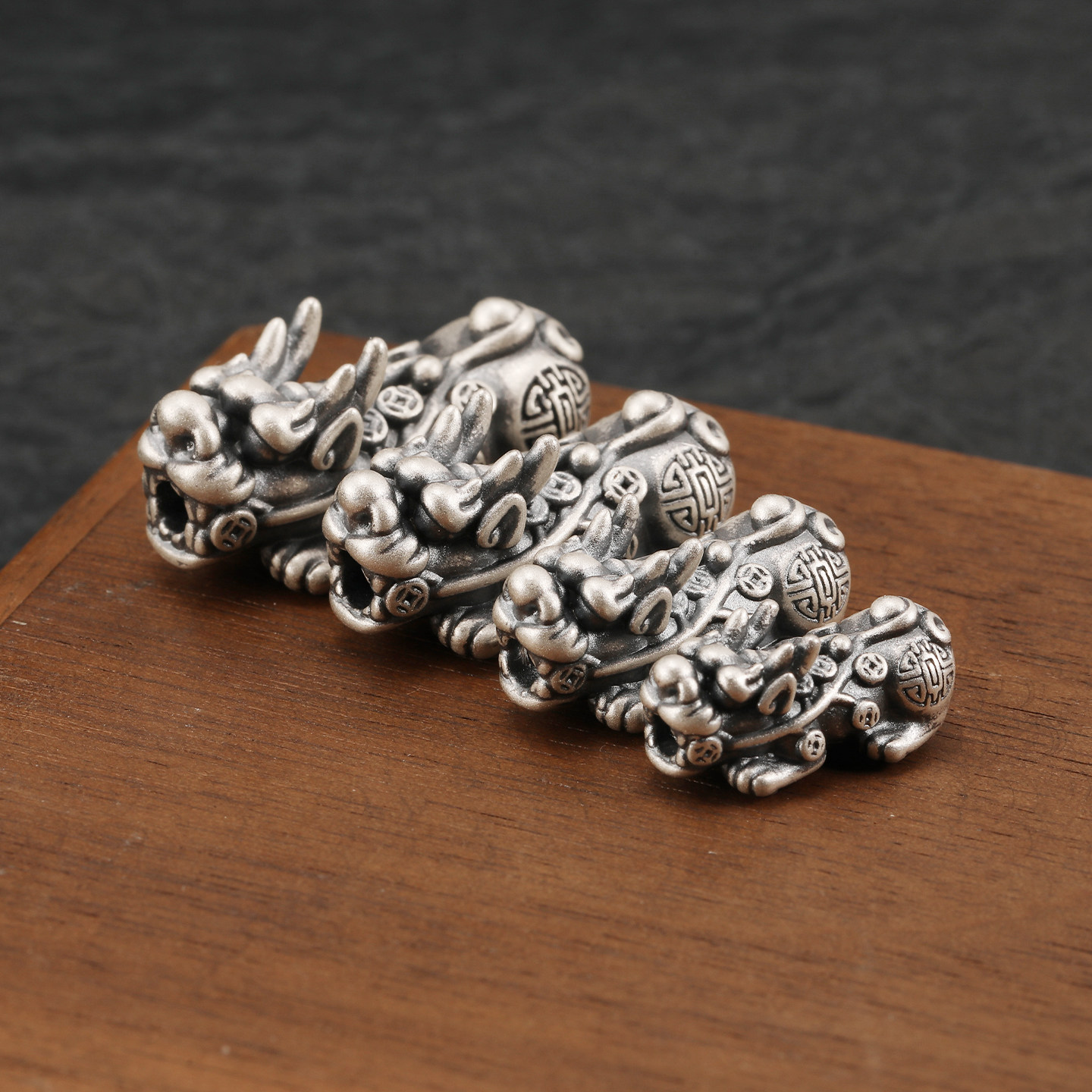 足银999财源广进铜钱穿孔貔貅3D硬银散珠银饰diy隔珠红绳手链配件,饰品/流行首饰/时尚饰品新,银饰配件,淘宝优惠券,粉丝福利购,淘宝优惠卷