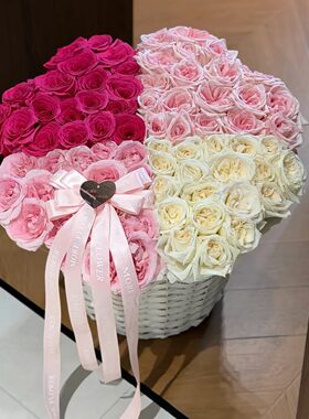 杭州南京苏州无锡七彩玫瑰花束