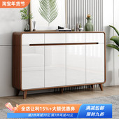 新中式 实木隔断柜子 爆款 家用简约鞋 柜客厅门口玄关柜入户2024新款