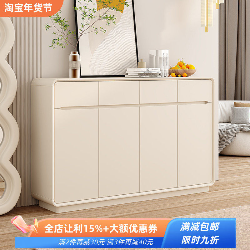 奶油风入户鞋柜家用门口落地客厅收纳玄关一体靠墙储物柜2025新款,住宅家具,鞋柜,淘宝优惠券,粉丝福利购,淘宝优惠卷