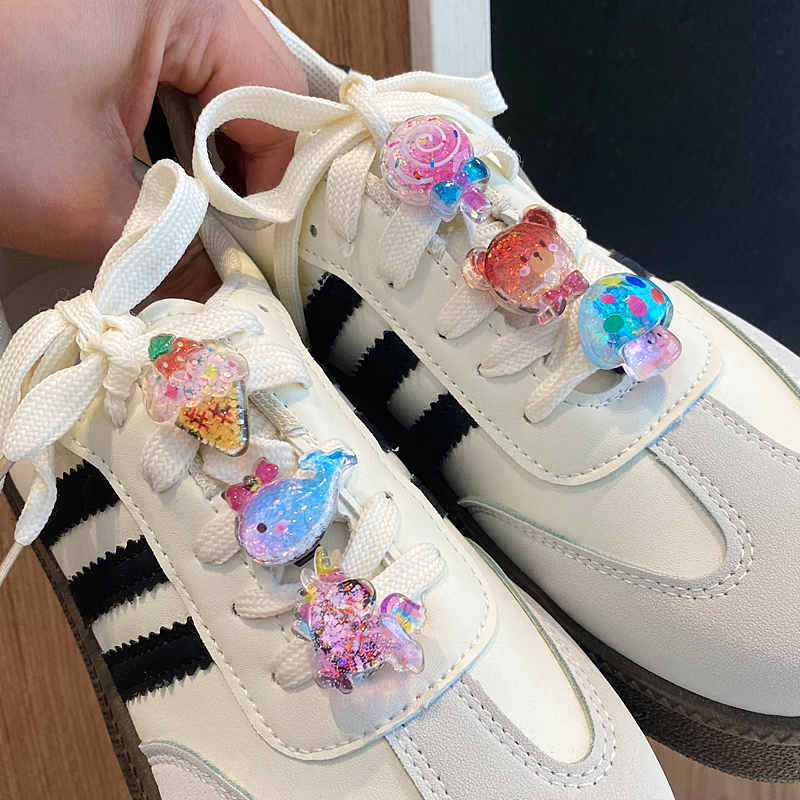 ins韩版可爱炫彩卡通鞋扣