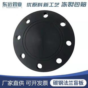 PE碳钢法兰盲板DN200 160 110 90堵片盖板铁堵头防腐盲法兰封盖板