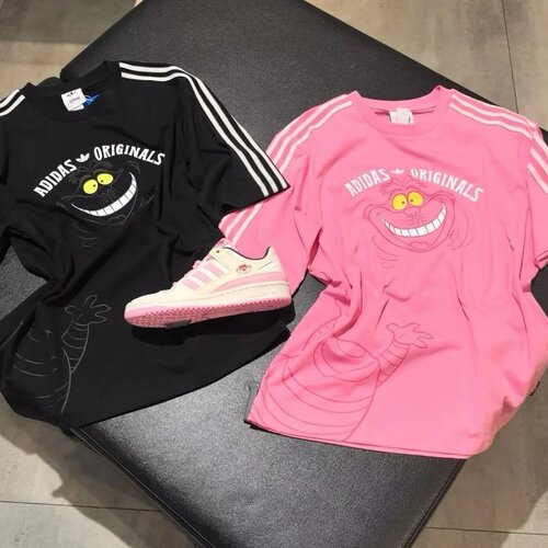 Adidas阿迪达斯三叶草迪士尼联名卡通印花纯棉运动短袖T恤KX5312