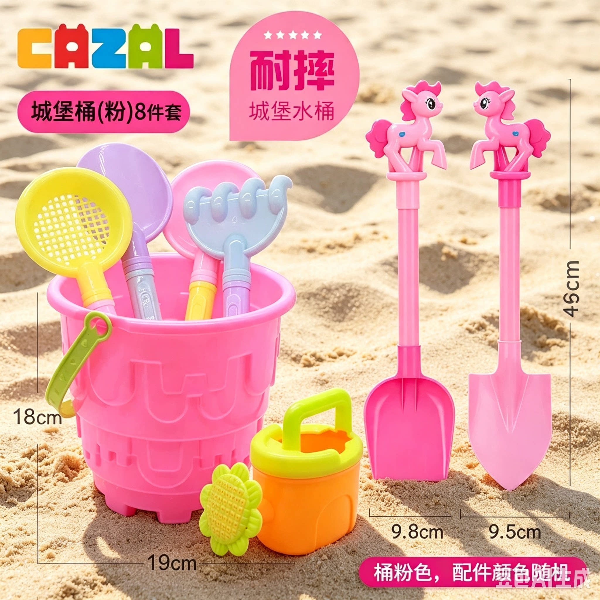 特价沙滩玩具铲子和小桶套装玩沙挖沙工具加厚城堡挖沙决明子工具