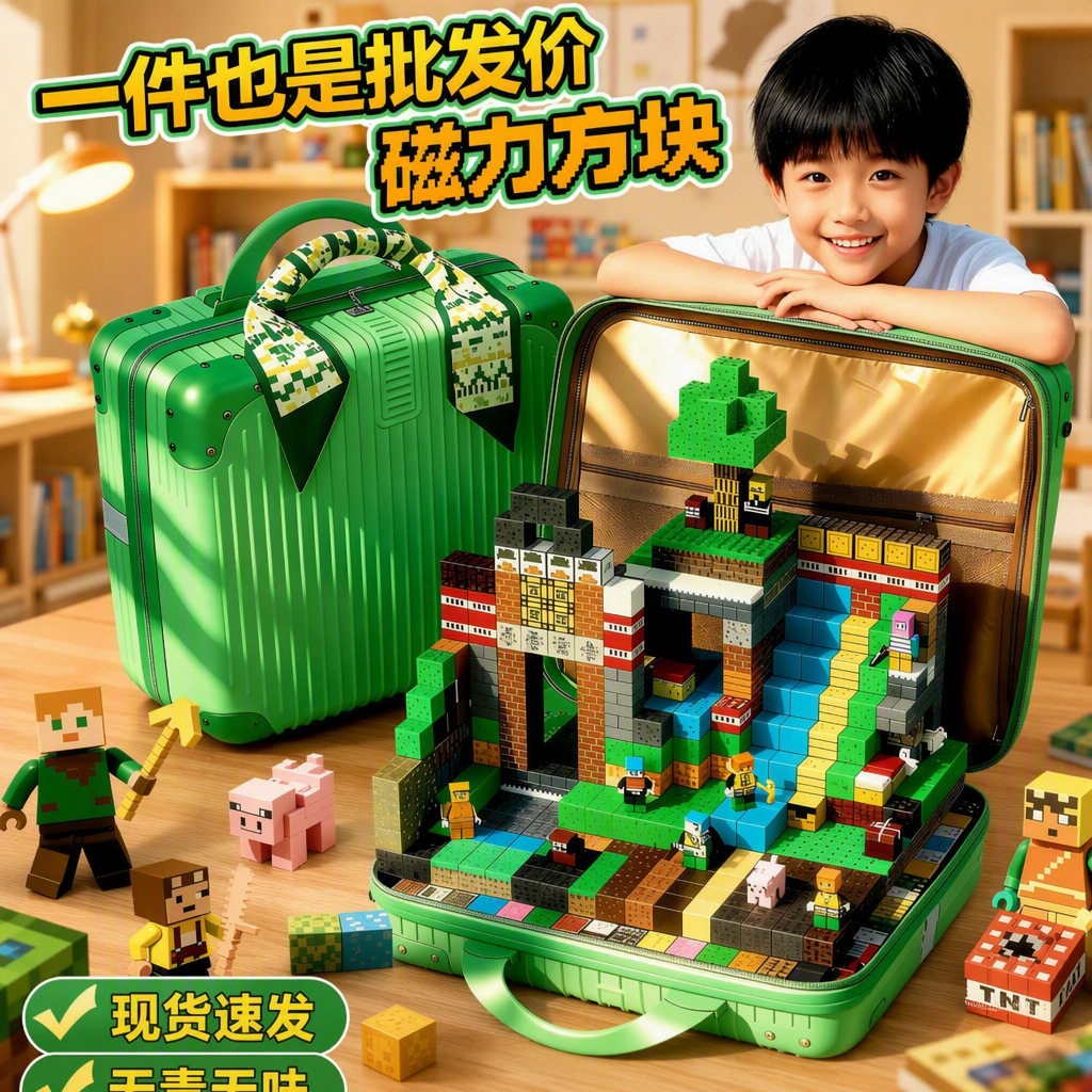 严选我的世界磁力方块磁铁儿童高端玩具积木强磁益智套装男生礼物