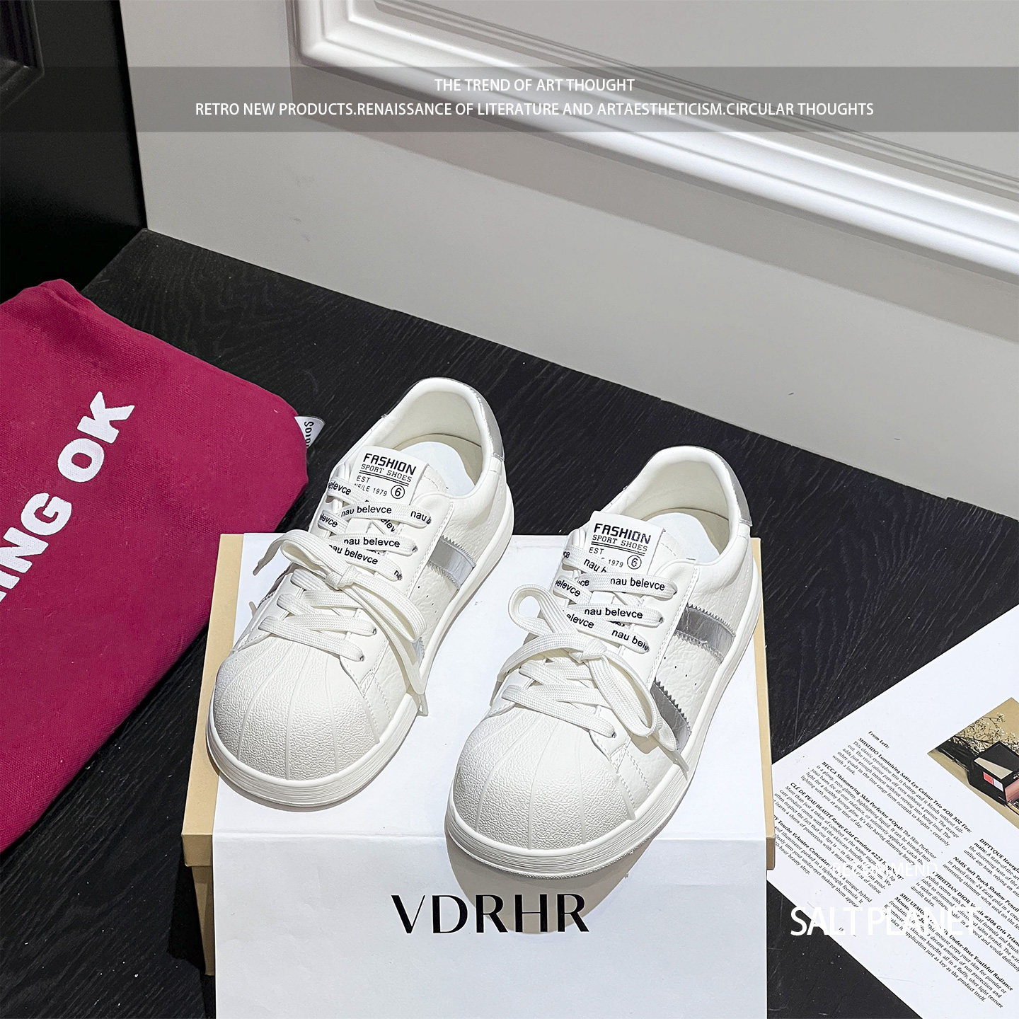 超火米银小白鞋女2026春季新款圆头厚底拼色舒适时尚运动休闲板鞋,女鞋,休闲板鞋,淘宝优惠券,粉丝福利购,淘宝优惠卷