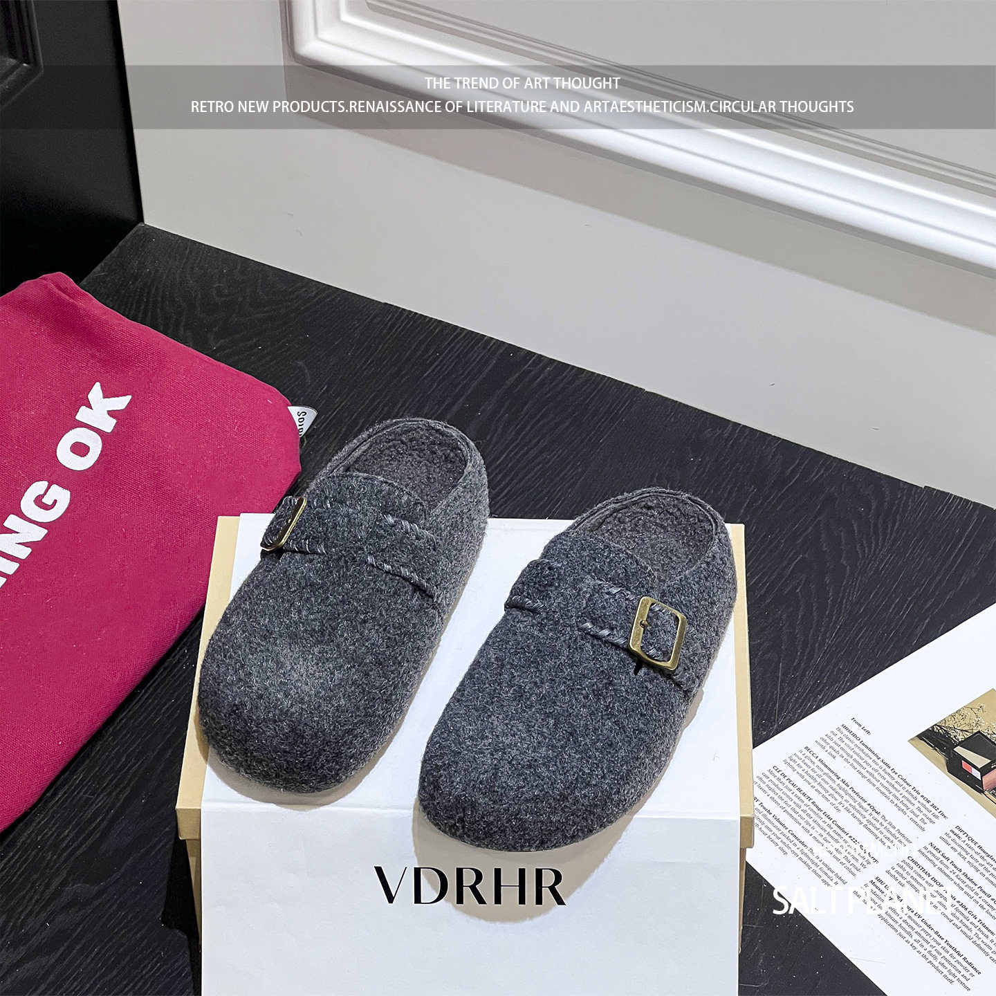 超好看增高时尚舒适毛绒超火勃肯鞋女2026冬季灰色保暖加绒乐福鞋,女鞋,包头拖,淘宝优惠券,粉丝福利购,淘宝优惠卷