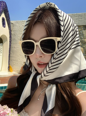 小方巾女夏防晒头巾时尚百搭丝巾
