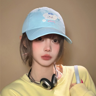 2006新款 春夏可爱卡通动物鸭舌帽女防晒速干甜美显脸小软顶棒球帽