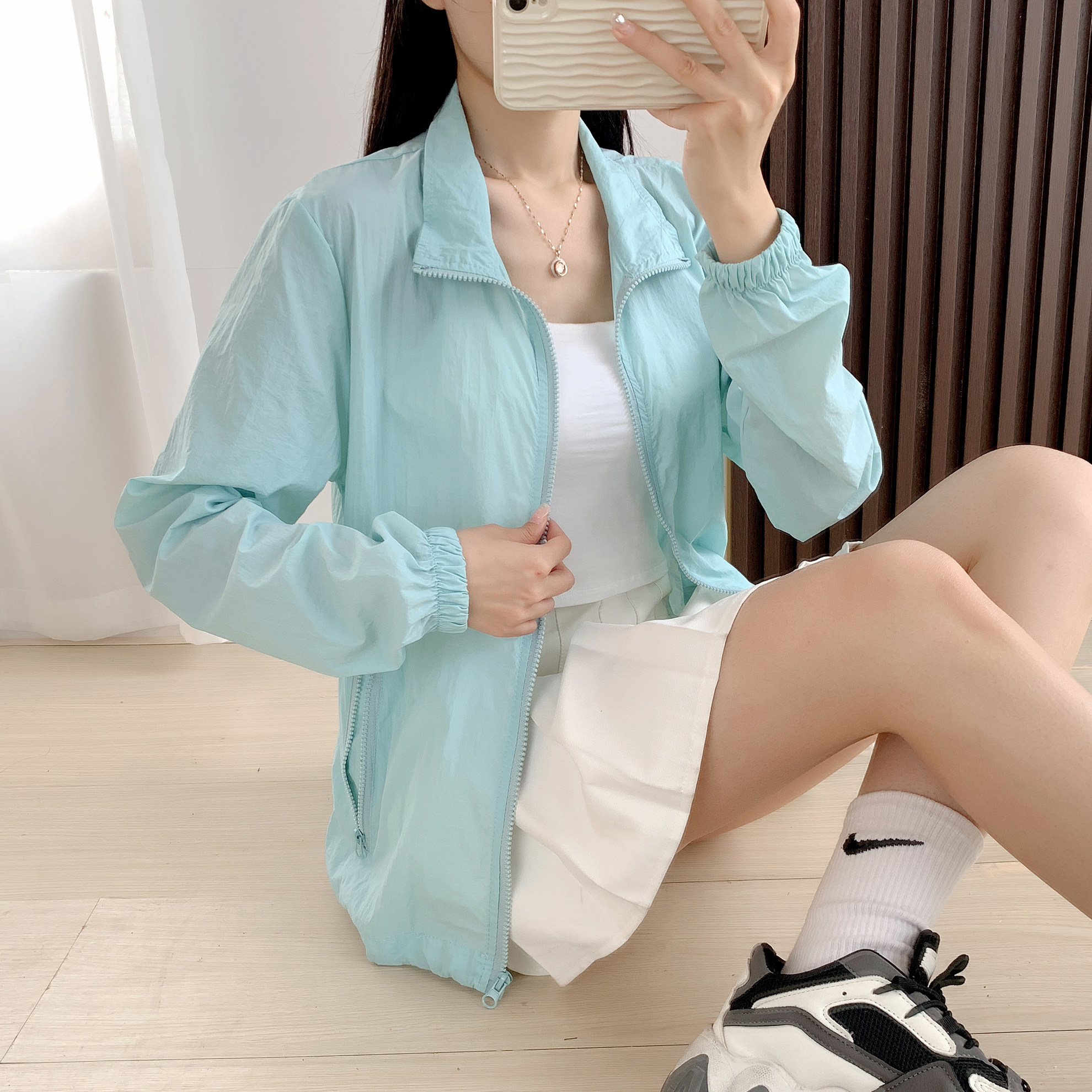夏季立领速干防晒外套女大码图片