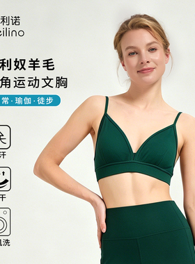 美利奴羊毛运动文胸女户外速干胸罩美丽诺胸衣薄款跑步内衣H05