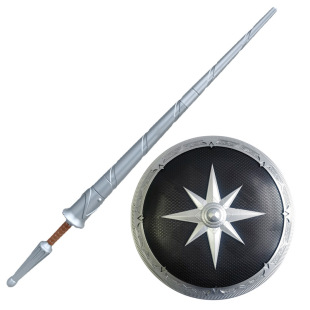 兵器堂吉诃德长矛盾牌中世纪欧洲罗马刀剑武器道具可拿大号表演男