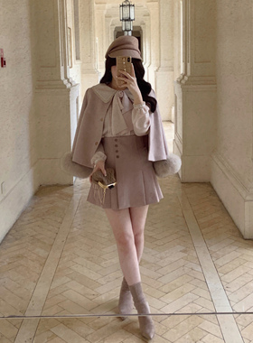 Starry封神裙裤 超显瘦！/荷叶边高腰百褶A字半身裙 日系甜美百搭