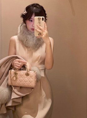 Starry千金恋人/重工珍珠收腰清楚系连衣裙 纱绘子日系甜美包臀裙