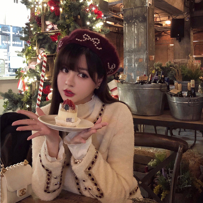 Starry亮丝木耳边半高领针织衫